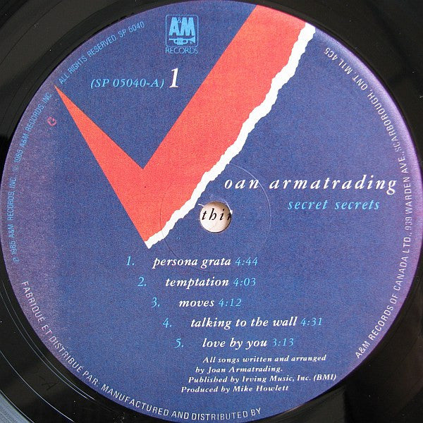 Joan Armatrading : Secret Secrets (LP, Album)