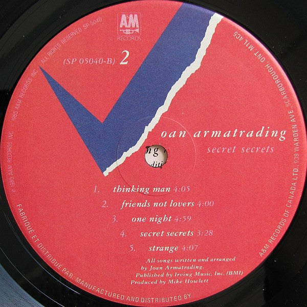 Joan Armatrading : Secret Secrets (LP, Album)