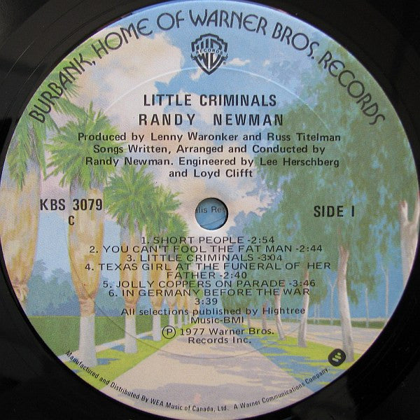 Randy Newman : Little Criminals (LP, Album)