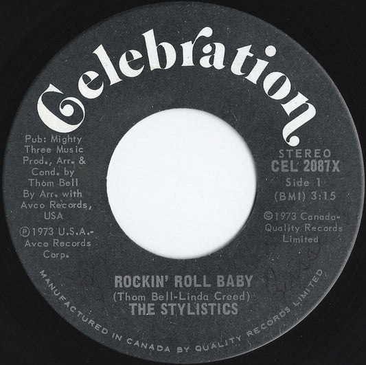 The Stylistics : Rockin' Roll Baby / Pieces (7")