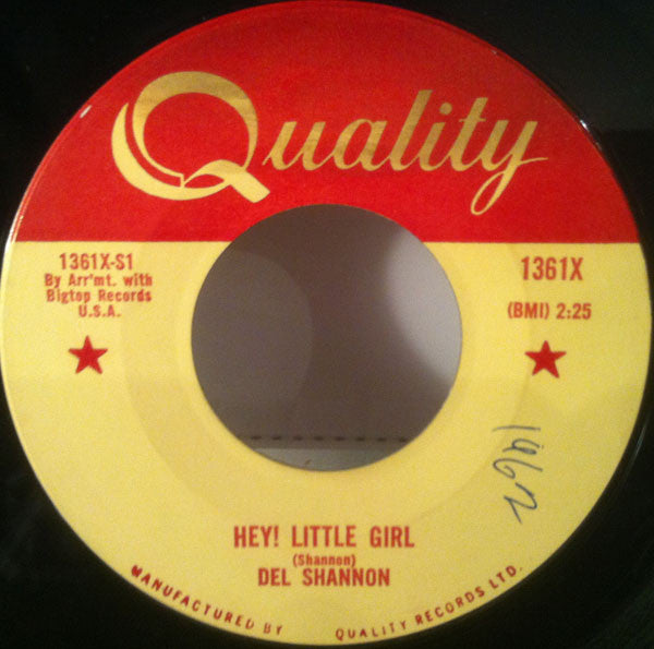 Del Shannon : Hey Little Girl (7", Single)