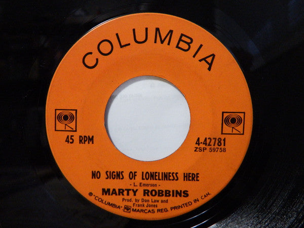 Marty Robbins : No Signs Of Loneliness Here / I'm Not Ready Yet (7", Single)