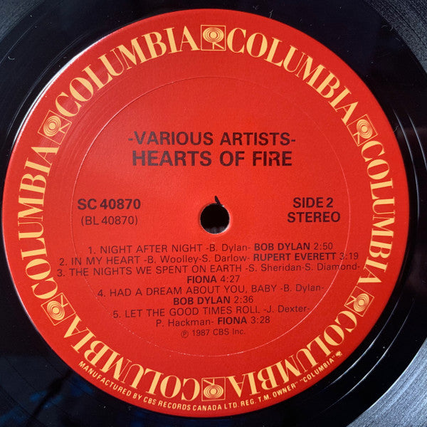 Various : Hearts Of Fire (LP, Album)