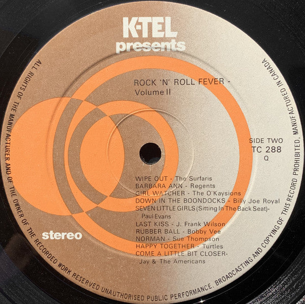 Various : Rock 'n Roll Fever Volume II (LP, Comp)
