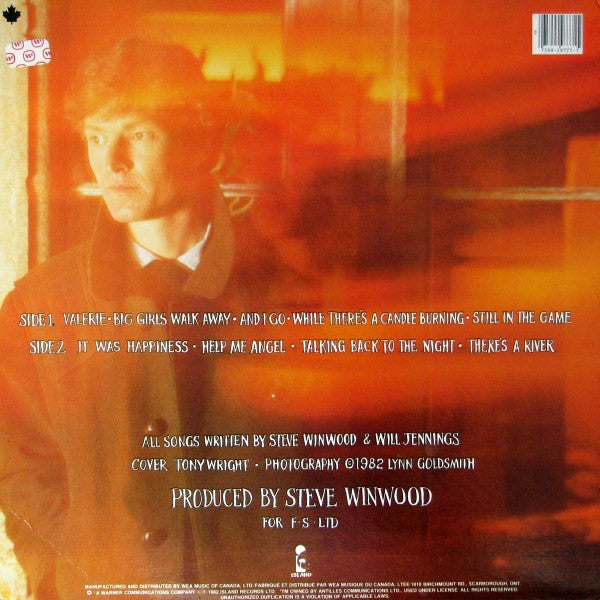 Steve Winwood : Talking Back To The Night (LP, Album)