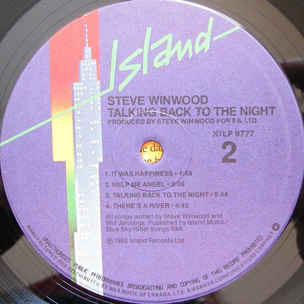 Steve Winwood : Talking Back To The Night (LP, Album)