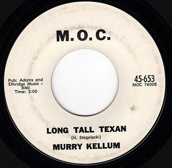 Glenn Sutton / Murry Kellum : I Gotta Leave This Town / Long Tall Texan (7", Single, Styrene)