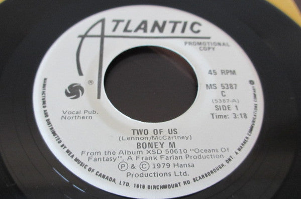 Boney M. : Two Of Us / Bye, Bye Bluebird (7", Promo)