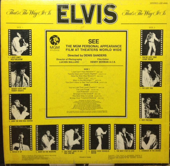 Elvis Presley : That's The Way It Is (LP, Album, RE)
