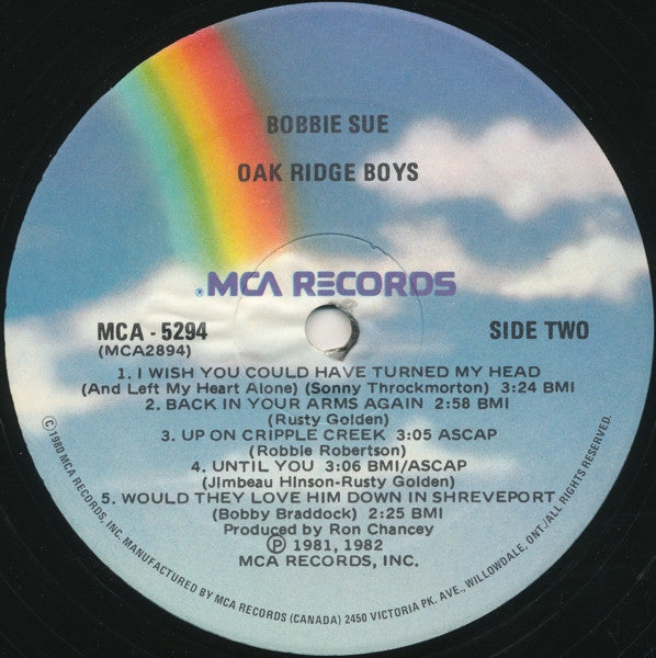 The Oak Ridge Boys : Bobbie Sue (LP, Album)