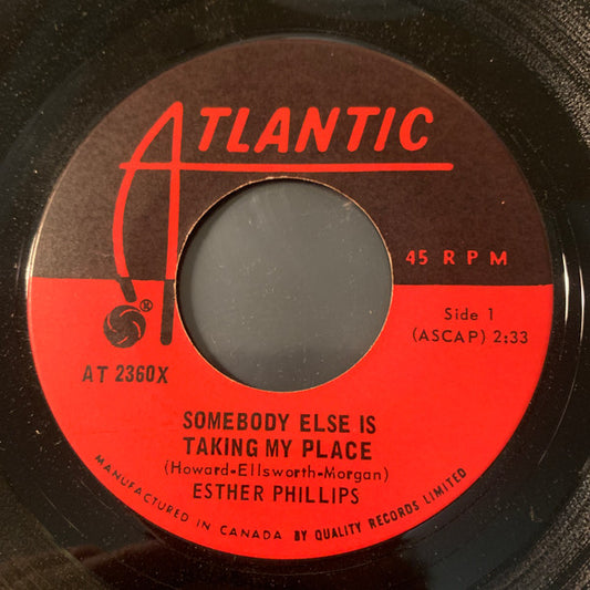 Esther Phillips : Somebody Else Is Taking My Place / When Love Comes To The Human Race (7", Single)