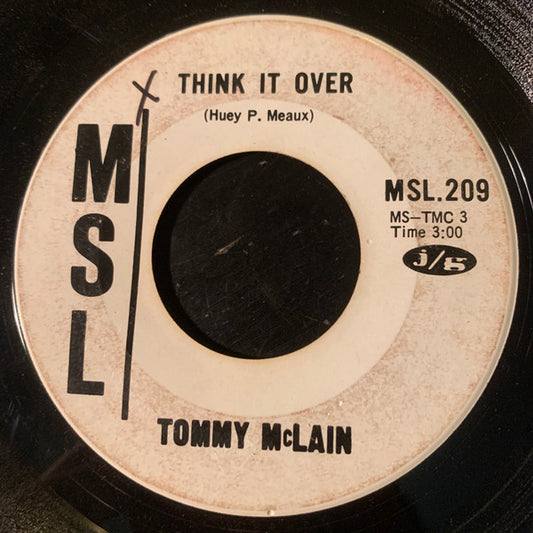 Tommy McLain : Think It Over / I Can't Take It No More (7", Single)