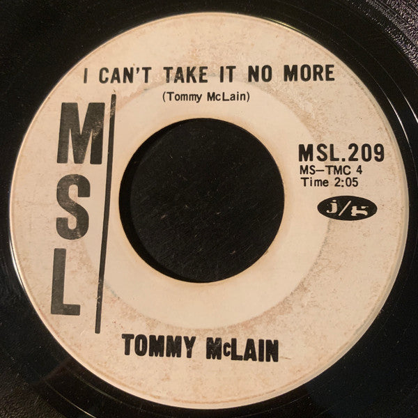 Tommy McLain : Think It Over / I Can't Take It No More (7", Single)