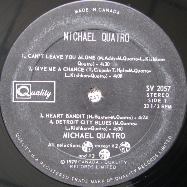 Michael Quatro : Michael Quatro (LP, Album)