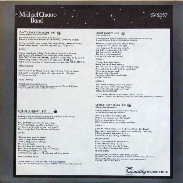 Michael Quatro : Michael Quatro (LP, Album)