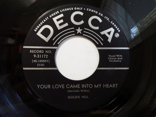 Goldie Hill : Your Love Came Into My Heart / Baby Blue (7", Single)