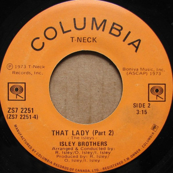 The Isley Brothers : That Lady (7", Single)