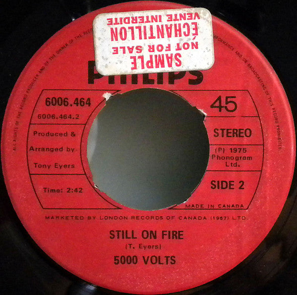 5000 Volts : I'm On Fire (7", Single)