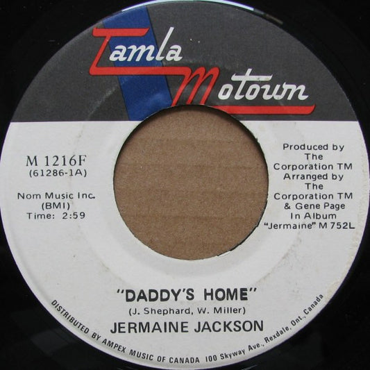 Jermaine Jackson : Daddy's Home (7", Single)
