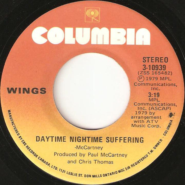 Wings (2) : Goodnight Tonight (7")