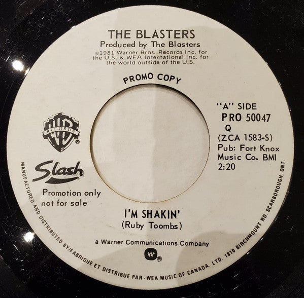 The Blasters : I'm Shakin' (7", Single, Promo)