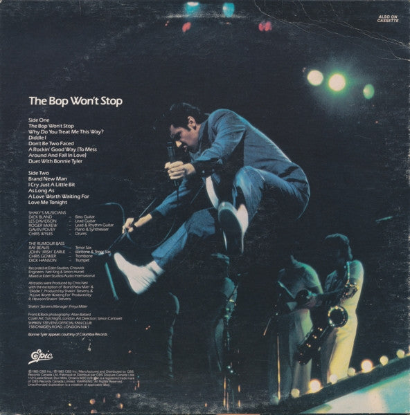 Shakin' Stevens : The Bop Won't Stop (LP, Album)