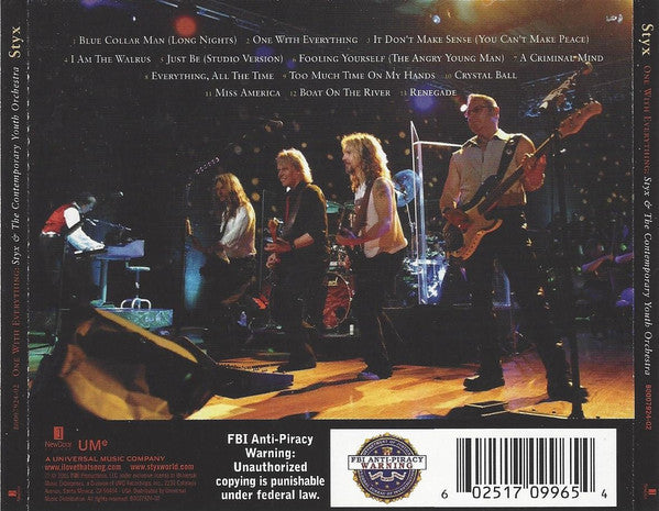 Styx : One With Everything (CD, Album)