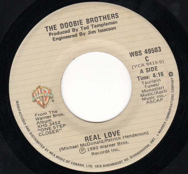 The Doobie Brothers : Real Love (7")