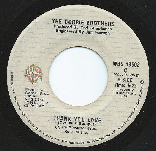 The Doobie Brothers : Real Love (7")