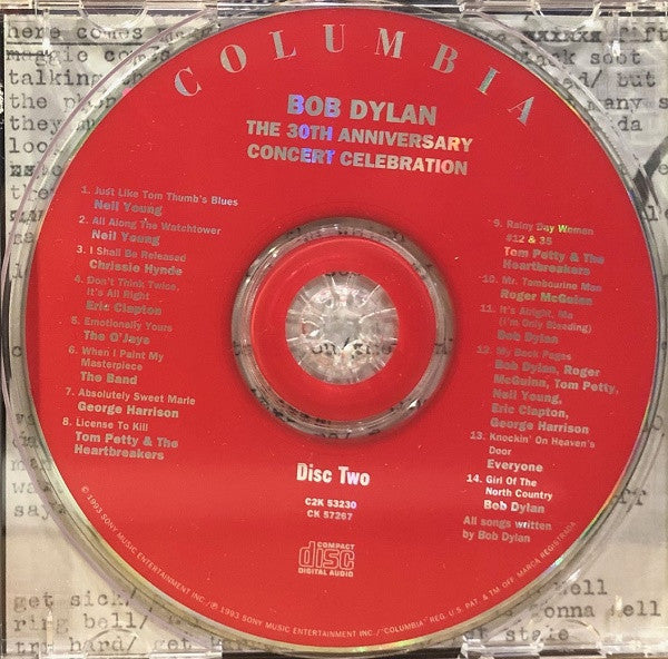 Bob Dylan : The 30th Anniversary Concert Celebration (2xCD, Album)
