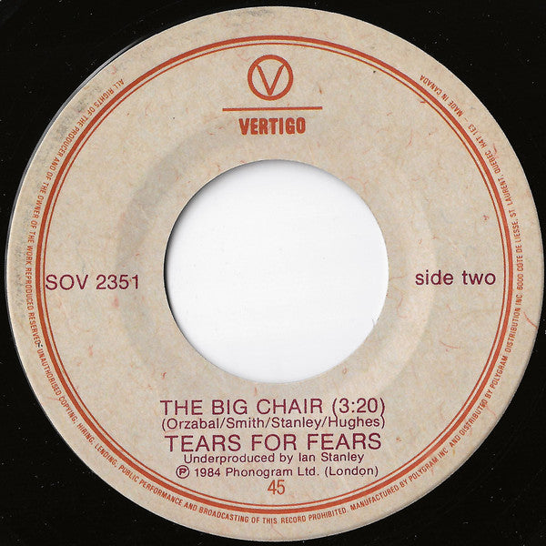 Tears For Fears : Shout (7", Single, Ltd)