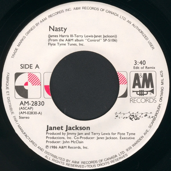 Janet Jackson : Nasty (7", Single)