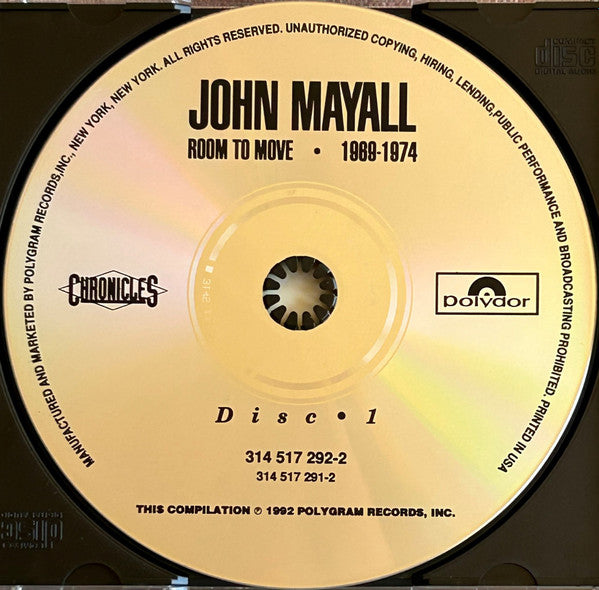 John Mayall : Room To Move 1969-1974 (2xCD, Comp, RE, RM + Box)