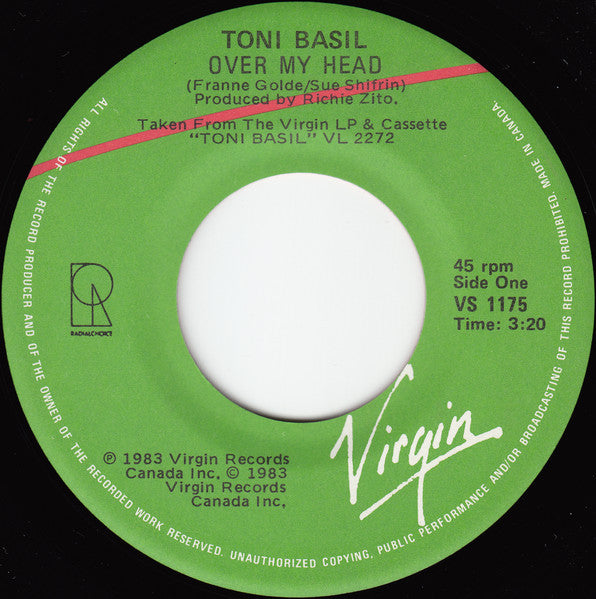 Toni Basil : Over My Head (7", Single)