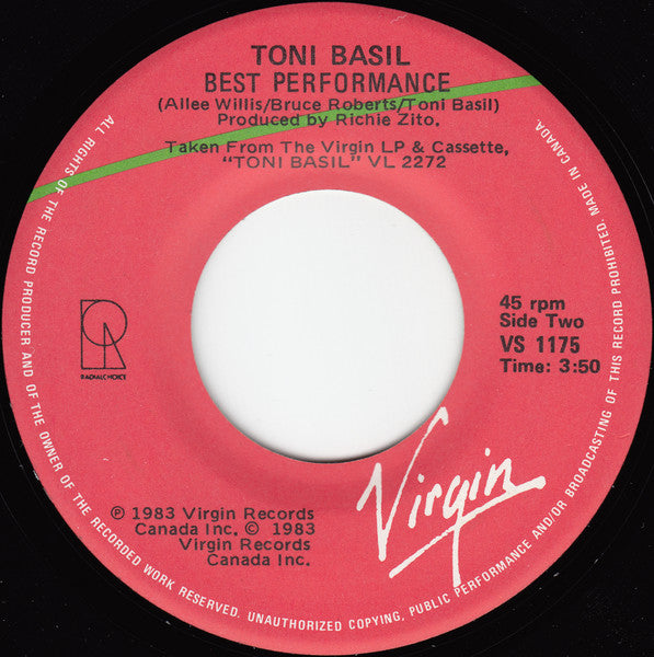 Toni Basil : Over My Head (7", Single)