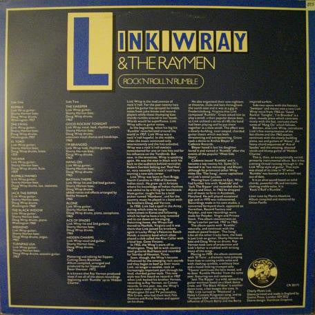 Link Wray & The Raymen* : Rock 'N' Roll 'N' Rumble (LP, Comp, Mono, RE)