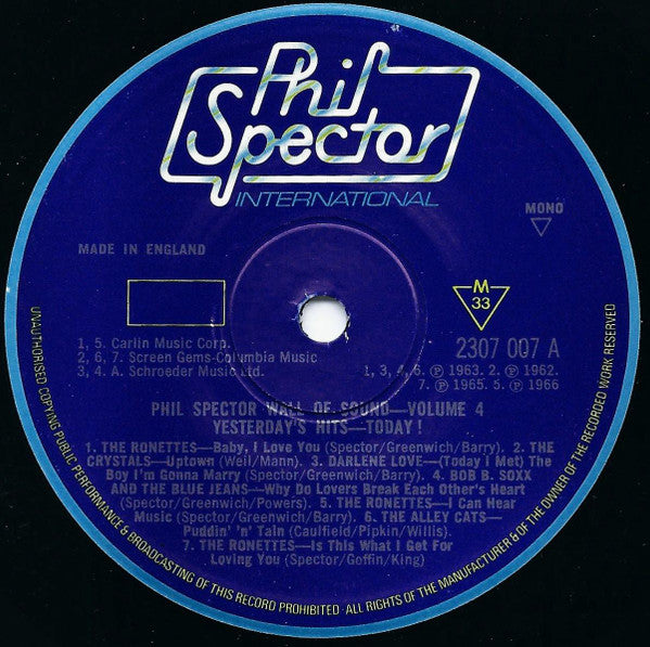 Various : Yesterday's Hits Today (LP, Comp, Mono)