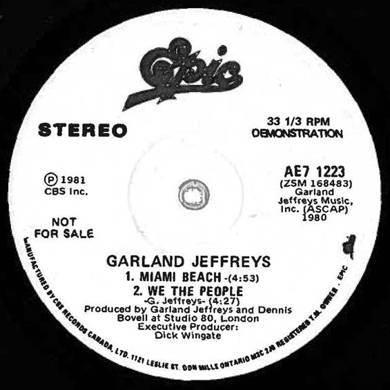 Garland Jeffreys : Escapades (7", EP, Promo)