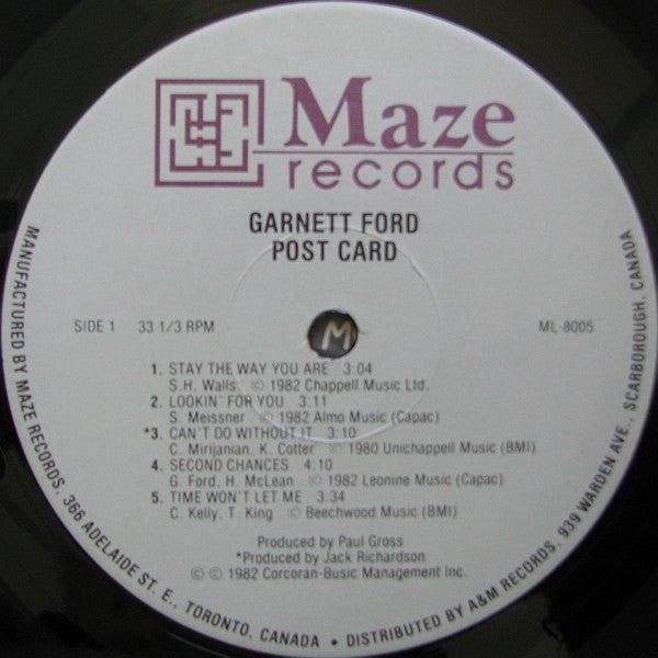 Garnett Ford : Postcard (LP, Album)