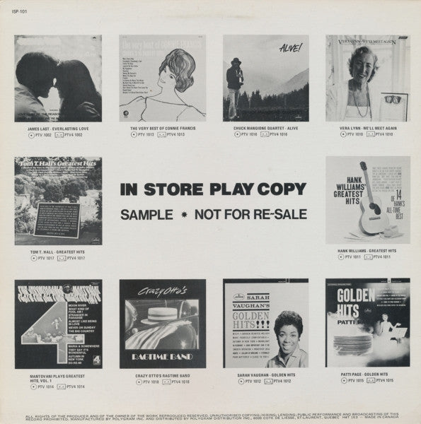 Various : In Store Play Copy - Fall/Winter 1981 - Starburst Collection (LP, Smplr)