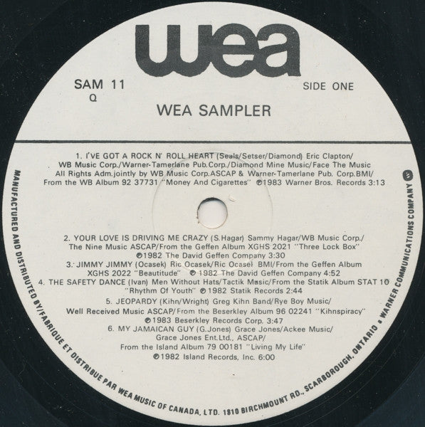 Various : WEA Sampler (LP, Comp, Smplr)