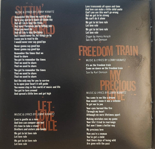 Lenny Kravitz : Let Love Rule (CD, Album)