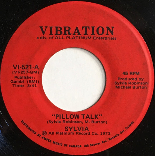 Sylvia Robinson : Pillow Talk / My Thing (7", Single)