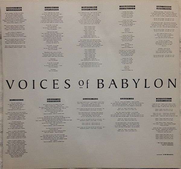 The Outfield : Voices Of Babylon (LP, Album)
