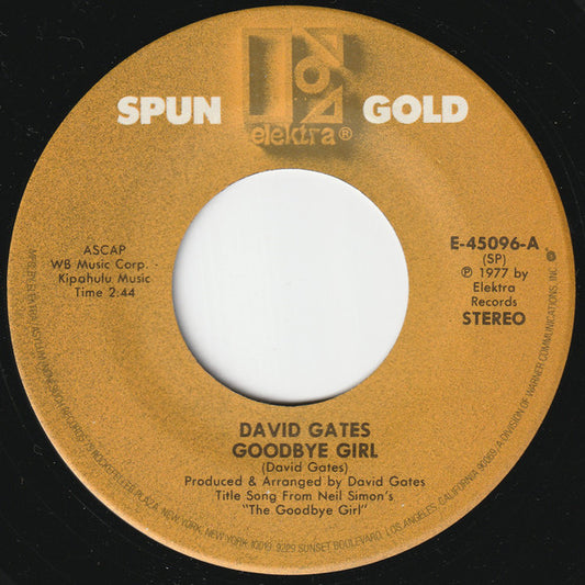 David Gates : Goodbye Girl / Took The Last Train (7", Single)