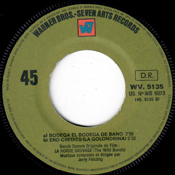 Jerry Fielding : La Horde Sauvage (The Wild Bunch) (7", EP)