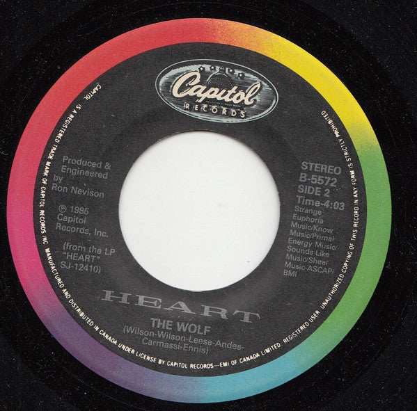 Heart : Nothin' At All (7", Single)