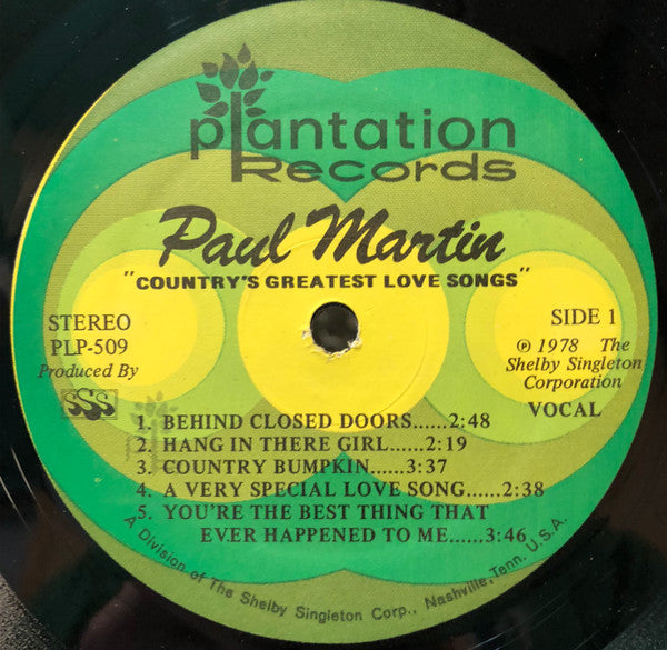 Paul Martin (8) : Country's Greatest Love Songs (LP, Album)