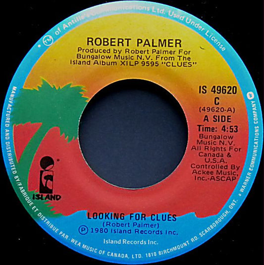 Robert Palmer : Looking For Clues (7", Single)