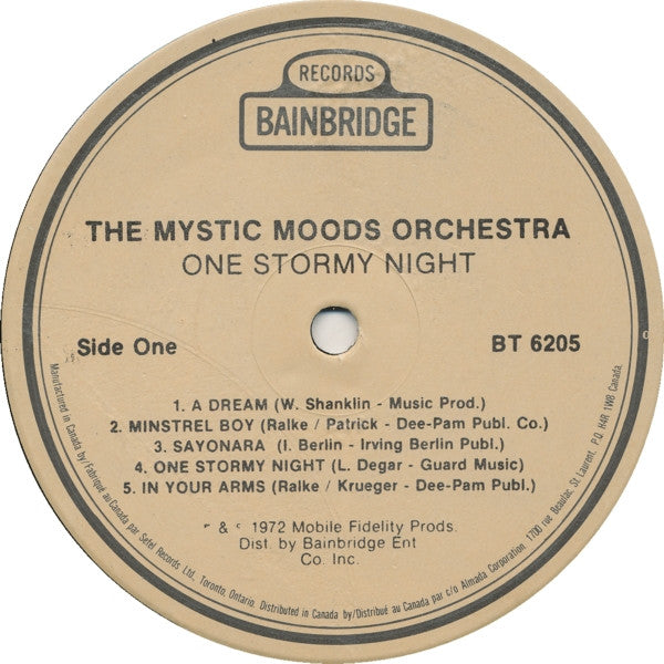 The Mystic Moods Orchestra : One Stormy Night (LP, Album, RE)